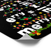 Poster Équation mathématique Joyeux Noël Saison Enseignan (Coin)