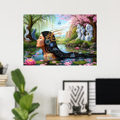 Poster "Equations in Bloom" - Un portrait numérique (Bureau à domicile)