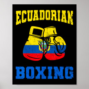 Poster Equatorien Boxing Gants Ecuador Pride Boxing Mens