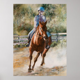 Poster Équestre équitation toile équestre Imprimer