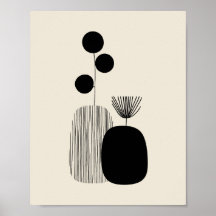 Équilibre Botanique – Illustration de Vase Minimal