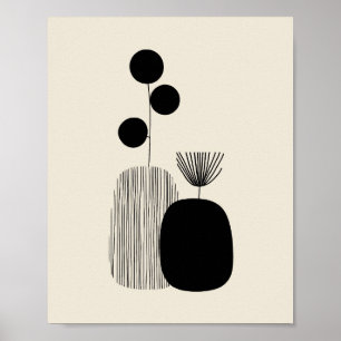 Poster Équilibre Botanique – Illustration de Vase Minimal