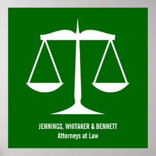 Poster Équilibre Classique de la Balance de la Justice Ar