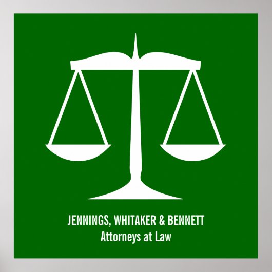 Poster Équilibre Classique de la Balance de la Justice Ar (Devant)