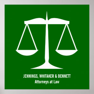 Poster Équilibre Classique de la Balance de la Justice Ar