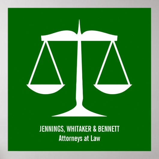 Poster Équilibre Classique de la Balance de la Justice Ar (Devant)