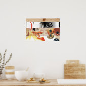 Poster Equilibre : Danger ! (Cuisine)