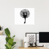 Poster Équilibre de l'arbre de yoga (Bureau à domicile)