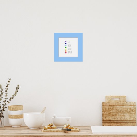 Poster Equilibre de sommeil Manger Design Chakra simple (Cuisine)