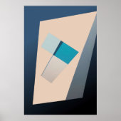 Poster Équilibre en bleu (Devant)