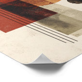 Poster Équilibre géométrique – Cercles et rectangle abstr (Coin)
