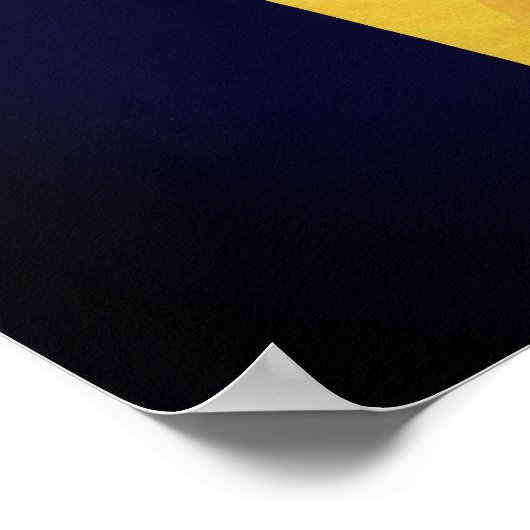 Poster EQUILIBRE Jaune noir (Coin)