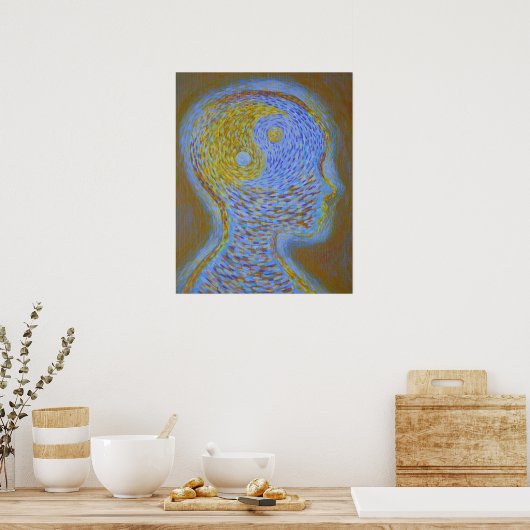 Poster Équilibrer l'esprit violet et or (Cuisine)