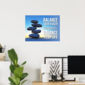 Poster Équilibrer votre santé et votre vie Inspirant Chir (Bureau à domicile)