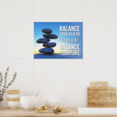 Poster Équilibrer votre santé et votre vie Inspirant Chir (Cuisine)
