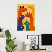 Poster Équipage coloré du Crétacé (Bureau à domicile)