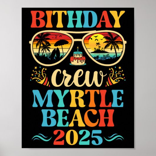Poster Équipage d'anniversaire de Myrtle Beach Croisière (Devant)