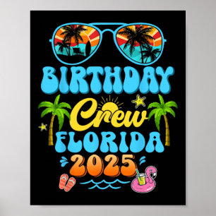 Poster Équipage d'anniversaire Floride Croisière de vacan