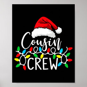 Poster Équipage de Cousin Père Noël Chemises de Nuit de N