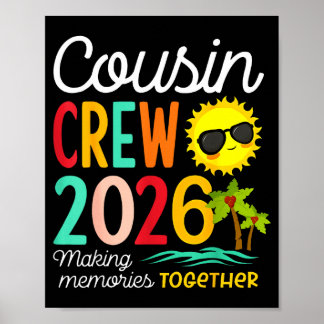 Poster équipage de cousins 2026 vacances d'été famille pl