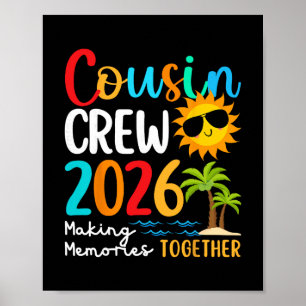 Poster Équipage de cousins voyage en famille à la plage p