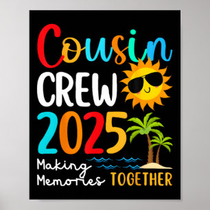 Poster Équipage de cousins voyage en famille à la plage V