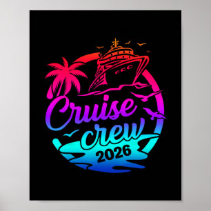 Poster Équipage de croisière 2026 Voyage de vacances d'ét