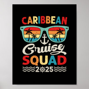 Poster Équipage de croisière caribéenne 2025 Voyage de va