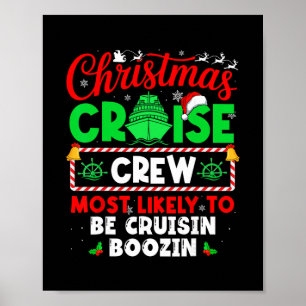 Poster Équipage de croisière de Noël le plus susceptible