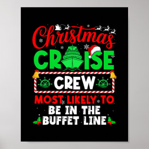 Poster Équipage de croisière de Noël le plus susceptible