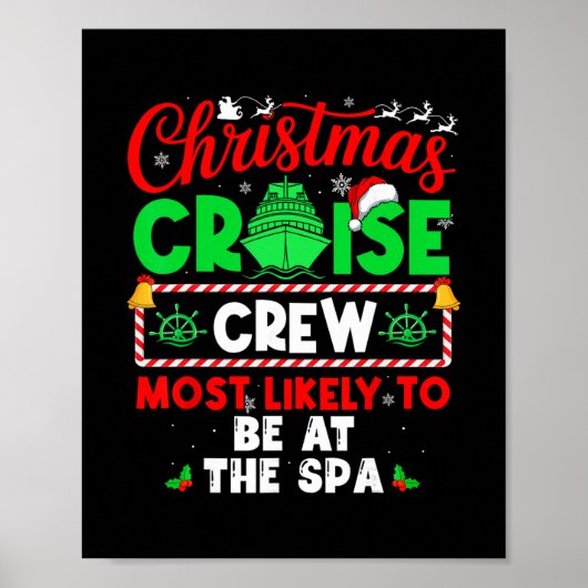Poster Équipage de croisière de Noël le plus susceptible (Devant)