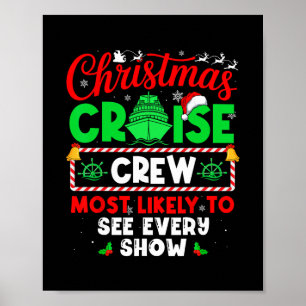 Poster Équipage de croisière de Noël le plus susceptible