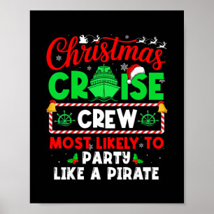 Poster Équipage de croisière de Noël le plus susceptible