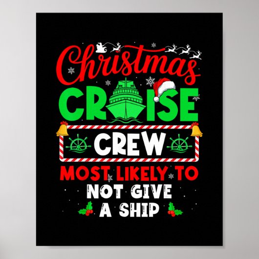 Poster Équipage de croisière de Noël le plus susceptible (Devant)