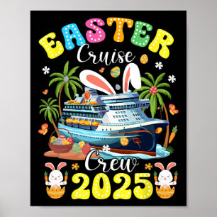 Poster Équipage de croisière de Pâques 2025 Voyage Famill