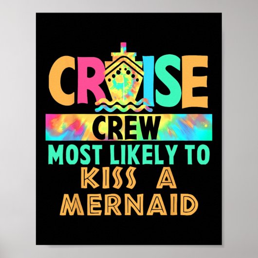 Poster Équipage de croisière de vacances Tie Dye le plus  (Devant)