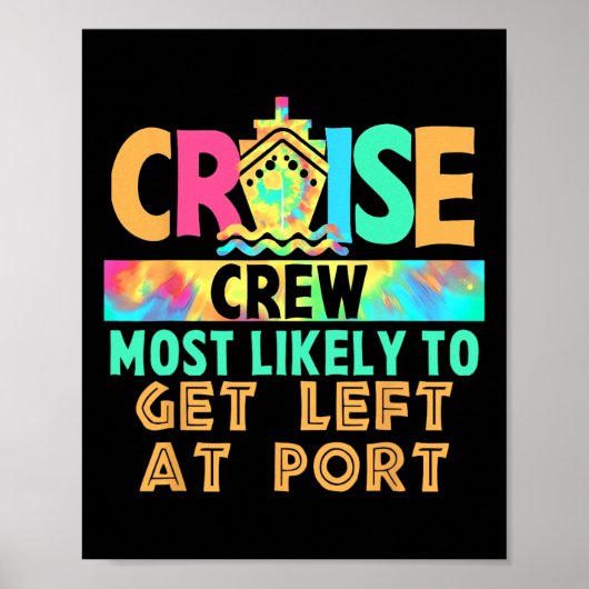 Poster Équipage de croisière de vacances Tie Dye le plus (Devant)