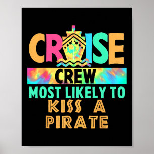 Poster Équipage de croisière de vacances Tie Dye le plus