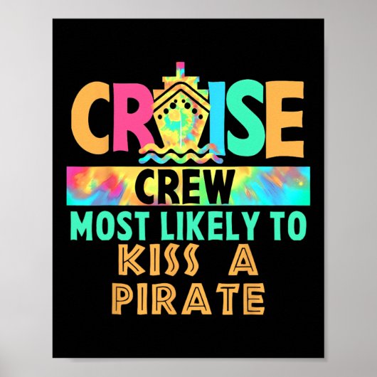 Poster Équipage de croisière de vacances Tie Dye le plus (Devant)