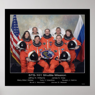 Poster Équipage de la mission d'une navette spatiale