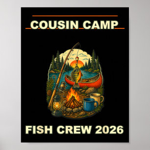 Poster Équipage de pêche du camp de cousins 2026