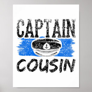 Poster Équipage de yacht de cousin capitaine Bateau Navir