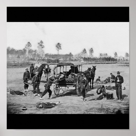 Poster Équipage des ambulances de guerre civile (Devant)
