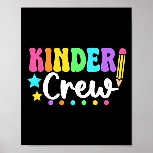 Poster Équipage Kinder Crèche Rentrée Des Classes Enseign (Devant)