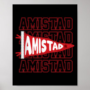Poster Équipe Amistad Rca Retro School Spirit