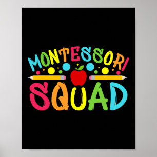 Poster Équipe amusante Montessori Professeur Montessori B