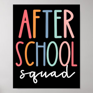 Poster Équipe après l'école programme joli après l'école