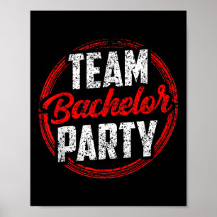 Poster Équipe Bachelor Party Mariée Groom _2