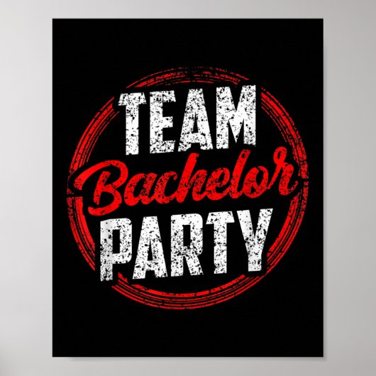 Poster Équipe Bachelor Party Mariée Groom _2 (Devant)