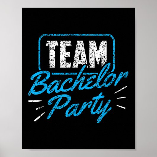 Poster Équipe Bachelor Party Mariée Groom _3 (Devant)